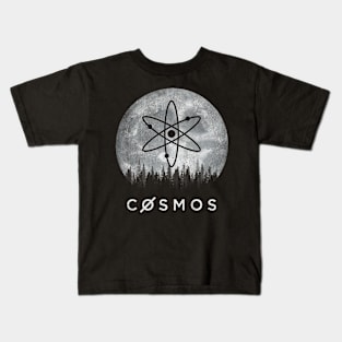 Vintage Cosmos ATOM Coin To The Moon Crypto Token Cryptocurrency Blockchain Wallet Birthday Gift For Men Women Kids Kids T-Shirt